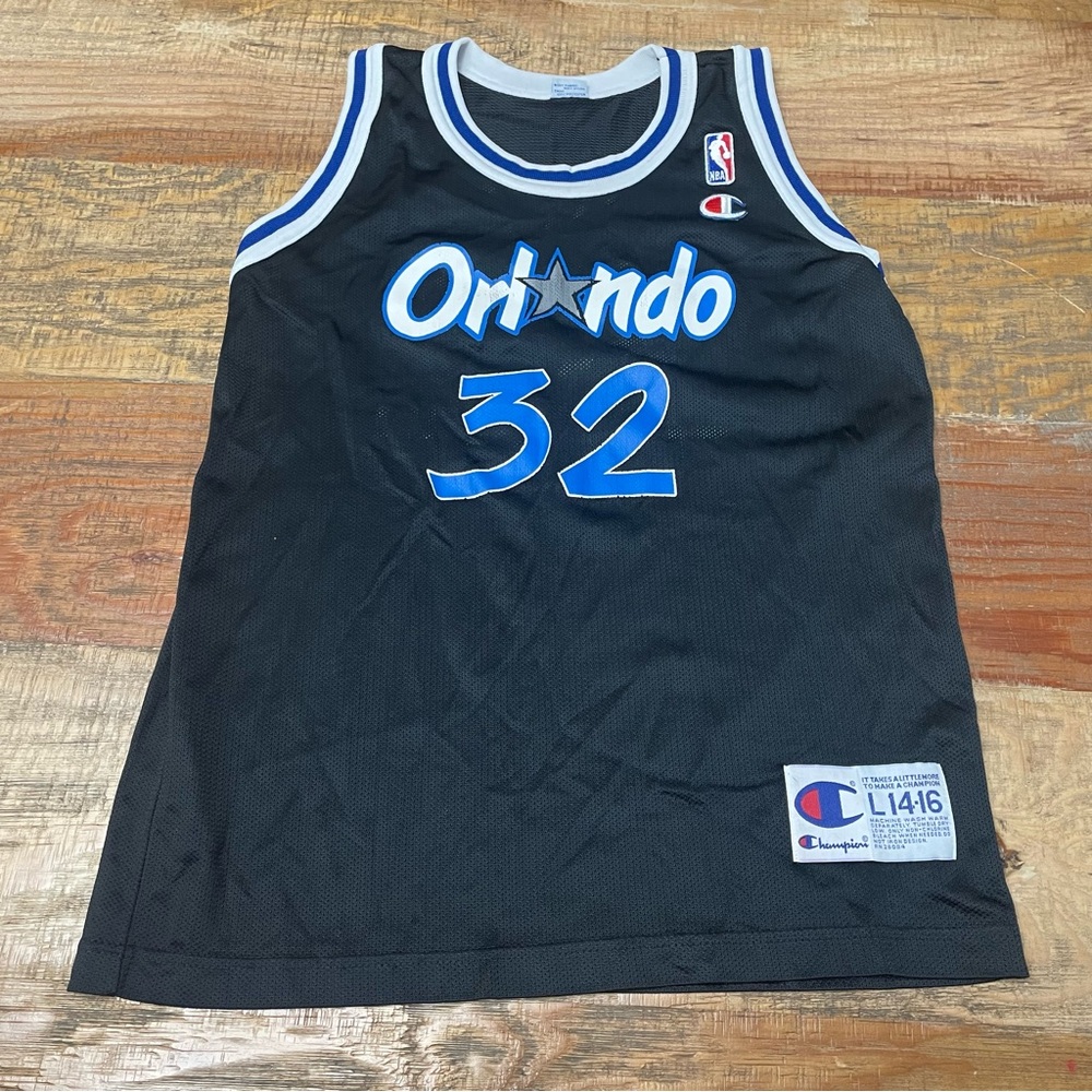Vintage 90's Champion Orlando Magic Shaquille O'Neal #32 NBA Jersey Youth Large